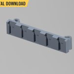 Milwaukee M18 Battery Holder for Packout Rail | 3D Printable STL File (Digital Download)