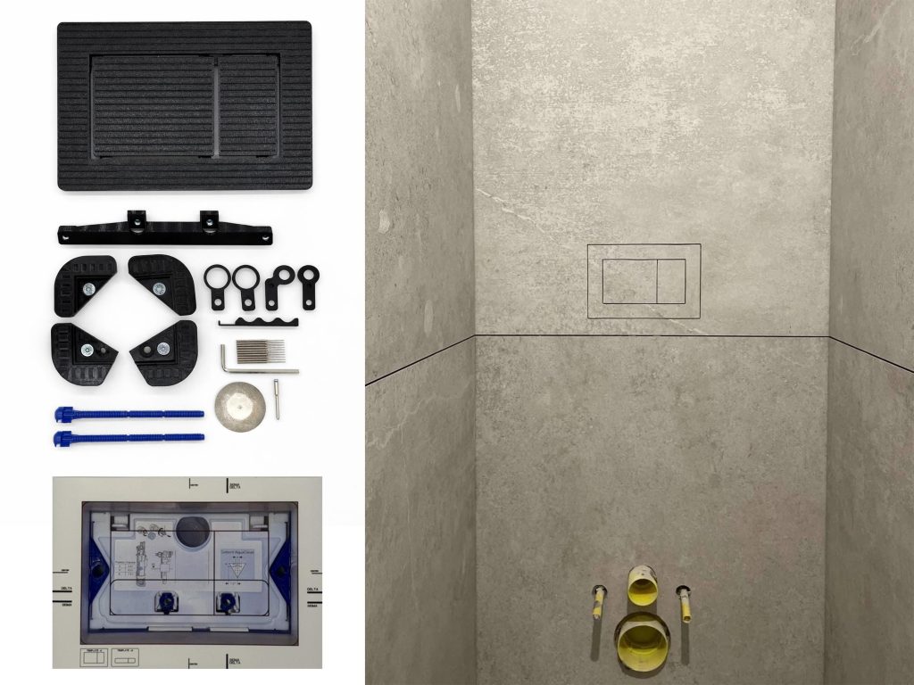 Geberit Omega Tile-In Flush Plate front view